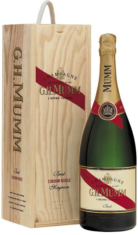 Mumm Cordon Rouge Dřevěný box 1,5l 12% GB