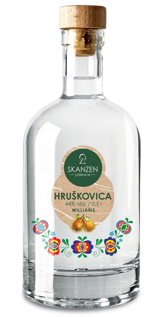 Skanzen Modrá Hruškovice Williams 44% 0,5L