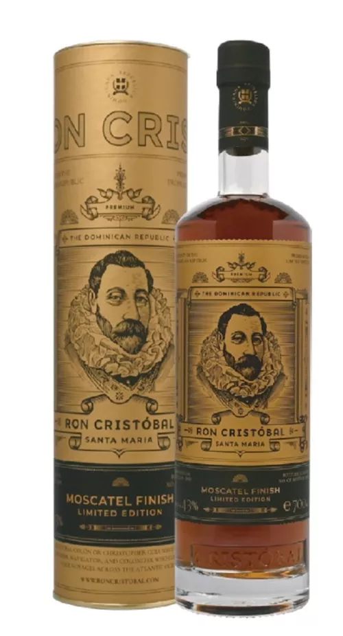 Ron Cristóbal Santa Maria Moscatel Cask Finish 0,7l 43% L.E. Tuba / Rok lahvování 2023