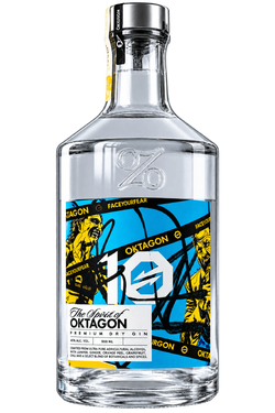 Žufánek Oktagon gin 45% 0,5L sběratelský - podpisy