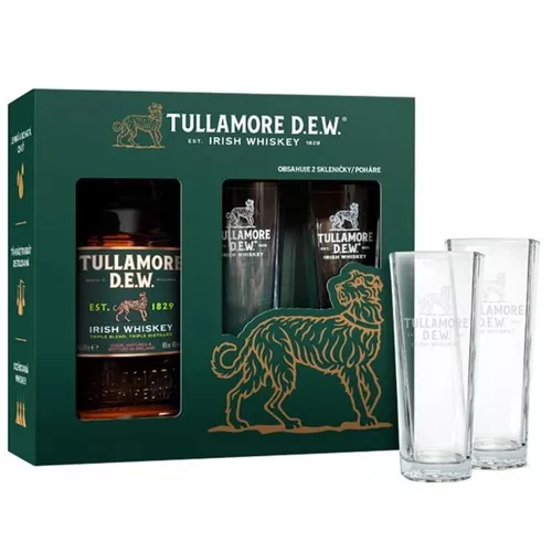 Tullamore Dew 0,7l 40% + 2x sklo GB