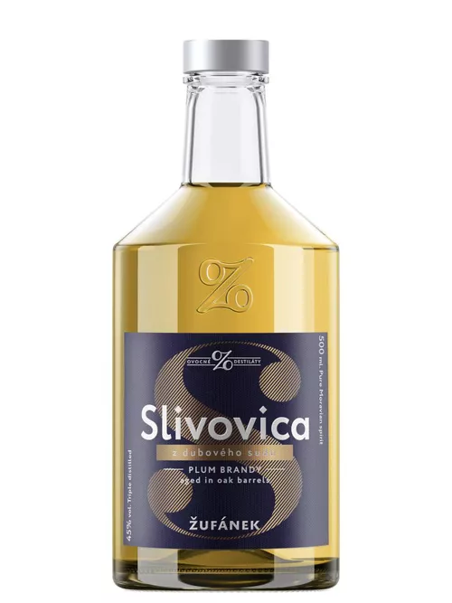 Žufánek  Slivovica z dubového sudu 45% 0,5l