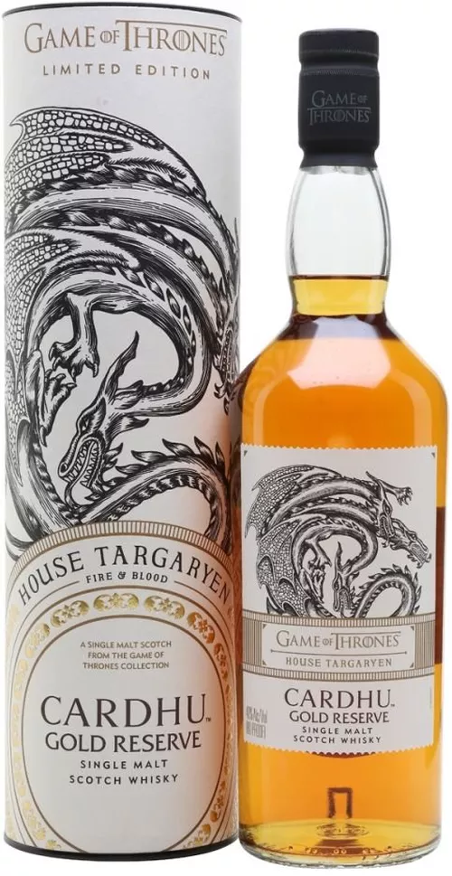 Game of Thrones House Targaryen - Cardhu Gold Reserve 0,7l 40% Tuba / Rok lahvování 2018