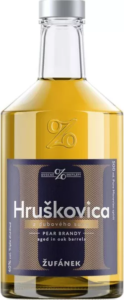 Hruškovica Žufánek z dubového sudu 0,5l 40%