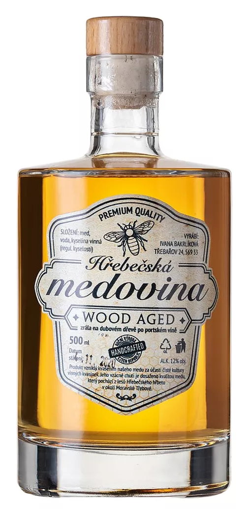 Hřebečská medovina WOOD AGE 12% 0,5L