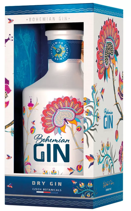 Bohemian Gin 45% 0,7L Dárková krabička Žufánek