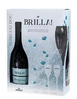 BRILLA! Prosecco DOC Extra Dry 0,75l 11% + 2x sklo GB